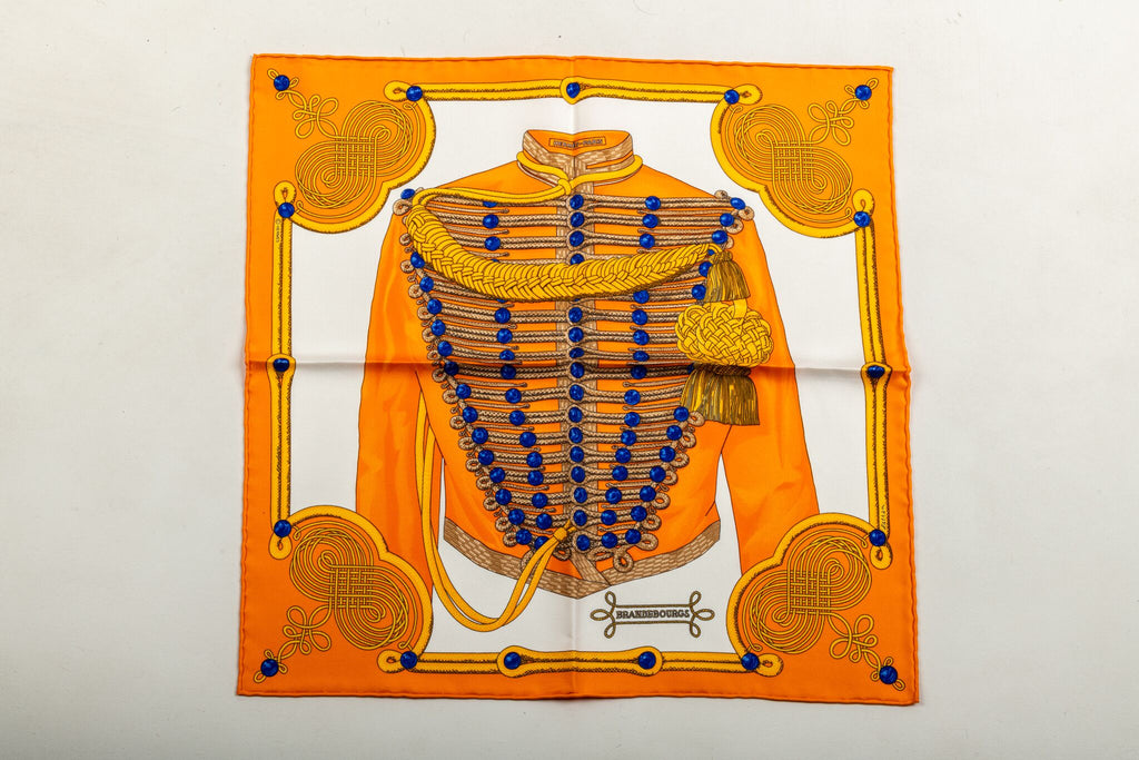 Hermès Yellow Brandebourgs Scarf