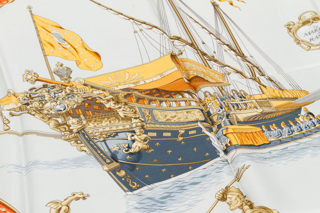 Hermès "La Marine a Rames" Silk Scarf