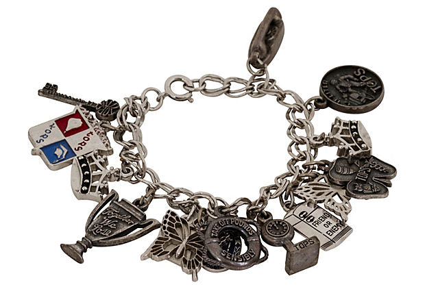 Sterling Silver Multi-Charm Bracelet