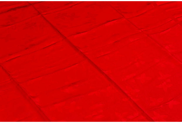 Yves Saint Laurent Red Silk Floral Shawl
