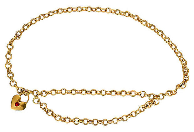 Chanel Gripoix Heart Necklace & Belt