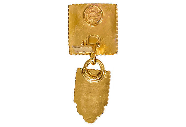 Edouard Rambaud Gold and Red Earrings
