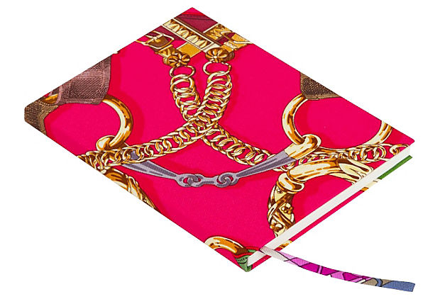 Hermès Brides de Gala Pink Silk Notebook