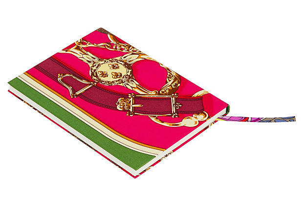 Hermès Brides de Gala Pink Silk Notebook