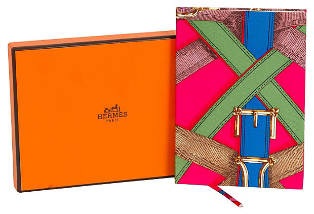 Hermès Pink Brides de Gala Silk Notebook