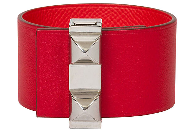 Hermès Reversible Red & Palladium Cuff