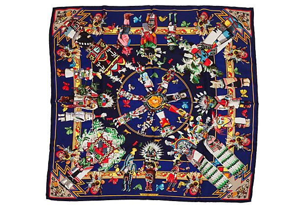 Hermès Kachinas Collectible Oliver Scarf