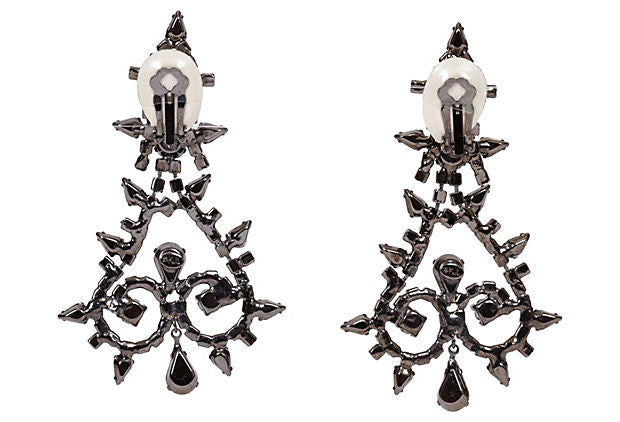 Kenneth J. Lane Rhinestone Drop Earrings
