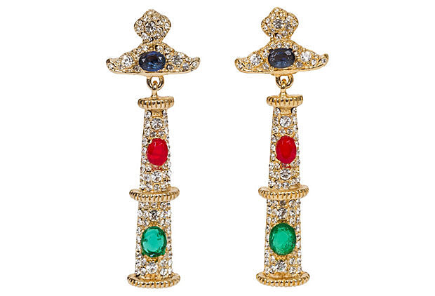 Kenneth    Jay Lane Multi-Stone Earrings