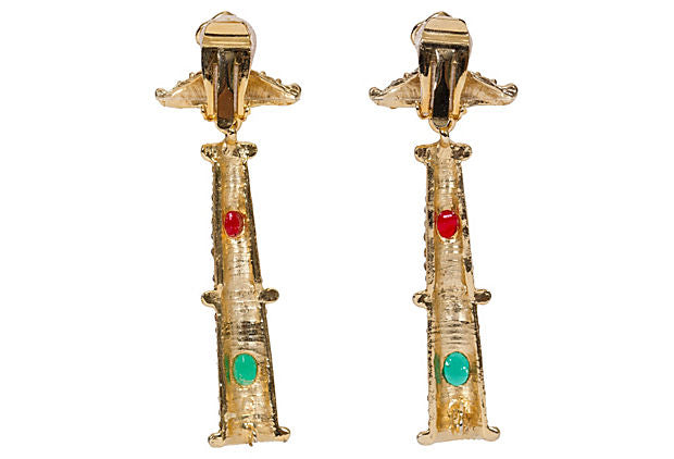 Kenneth    Jay Lane Multi-Stone Earrings