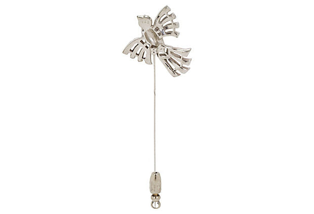 Trifari Rhinestone Enamel Bird Pin