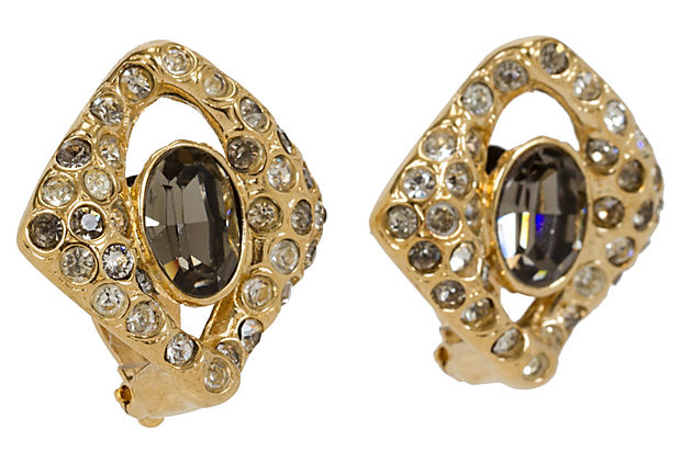 Givenchy Gold-Plated Amethyst Earrings