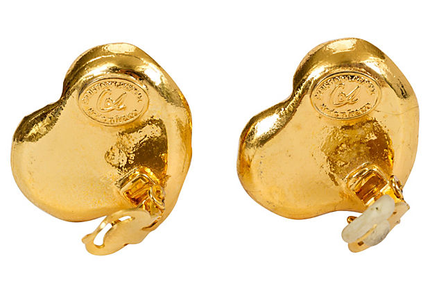 Red Christian Lacroix Heart Earring