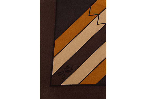 Roberta Di Camerino Chocolate Silk Scarf