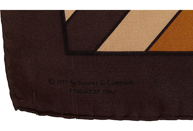 Roberta Di Camerino Chocolate Silk Scarf