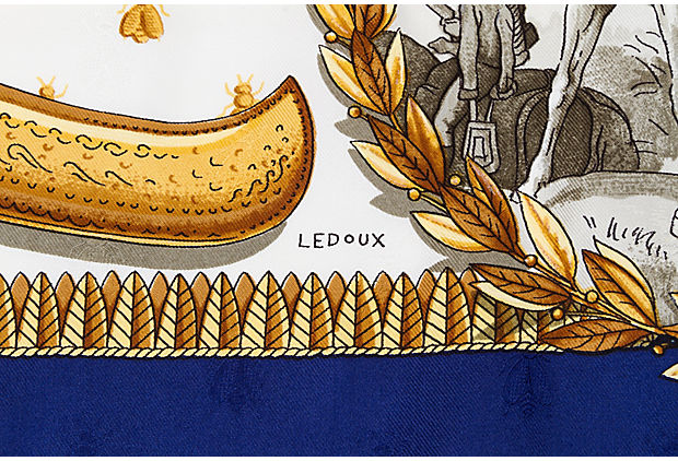 Hermès Collectible Napoleon Navy Scarf