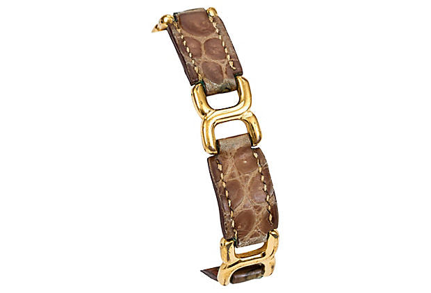 Hermès Brown Crocodile Bracelet