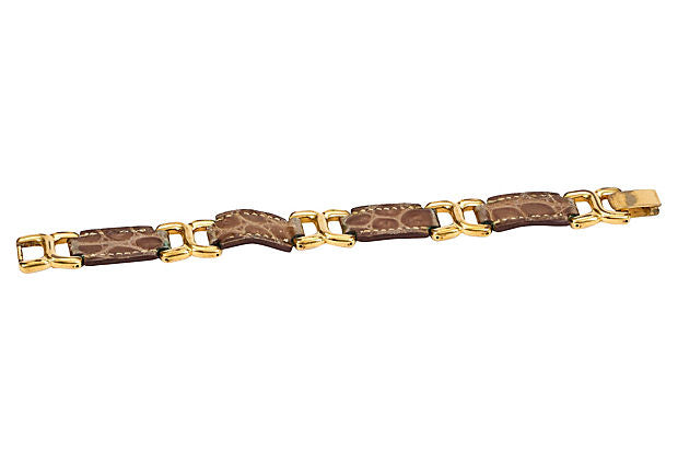Hermès Brown Crocodile Bracelet