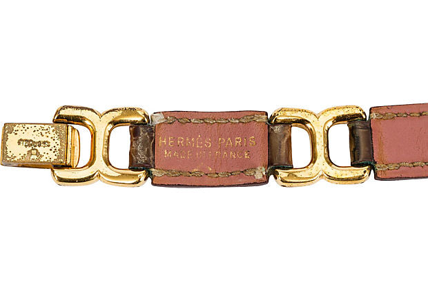 Hermès Brown Crocodile Bracelet
