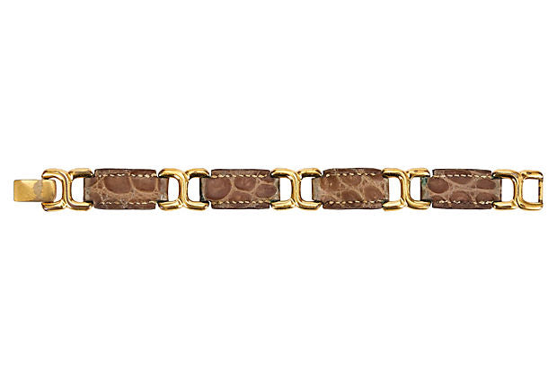 Hermès Brown Crocodile Bracelet