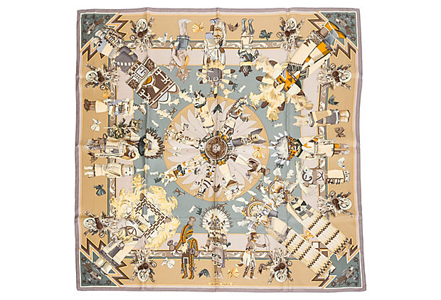 Hermès Kachinas Silk Scarf