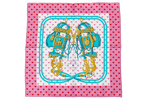 Hermès Pink Brides de Gala Love Scarf