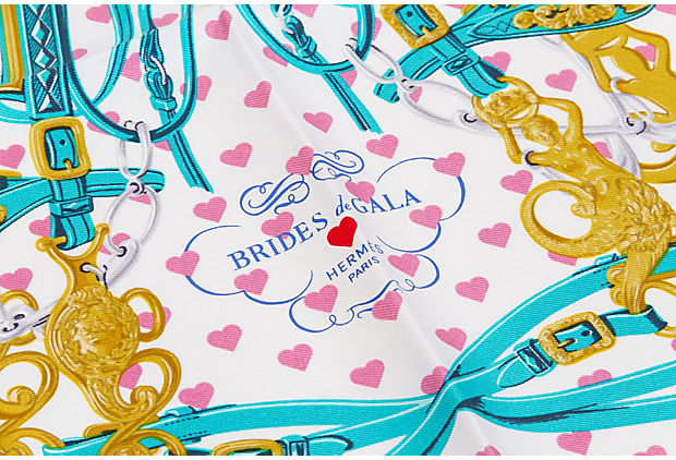 Hermès Pink Brides de Gala Love Scarf