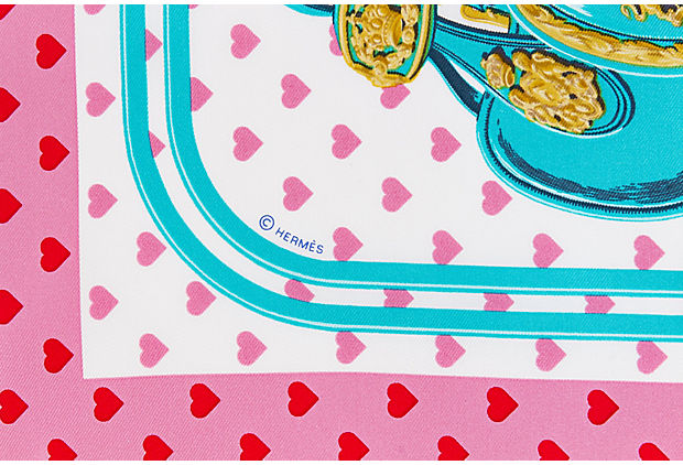 Hermès Pink Brides de Gala Love Scarf