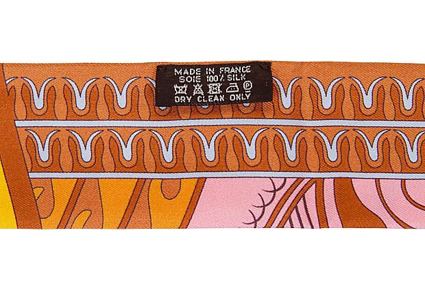 Hermès Camel Geometric Twilly Medor
