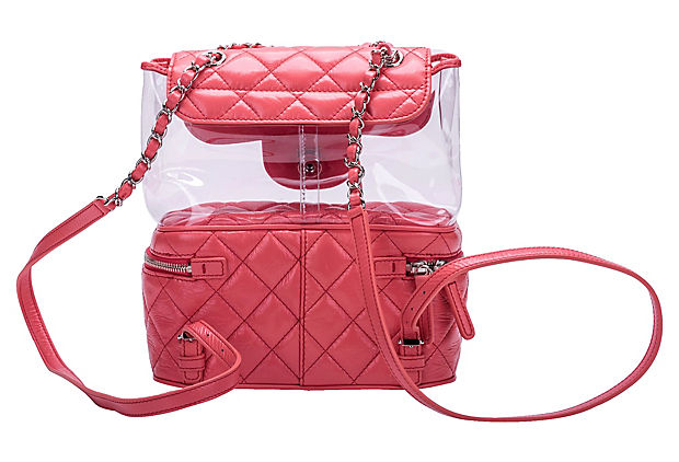 Chanel Vinyl & Pink Leather Backpack