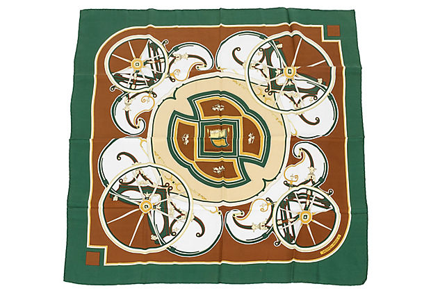 Hermès Washington's Carriage Silk Scarf