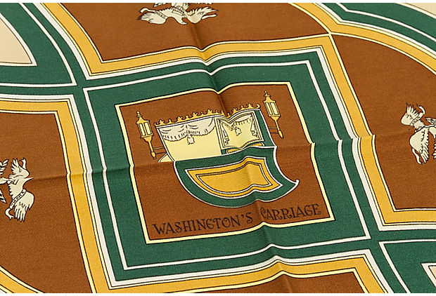 Hermès Washington's Carriage Silk Scarf