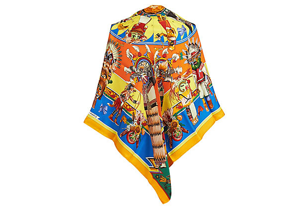 Hermès Silk Pointe Kachinas Shawl