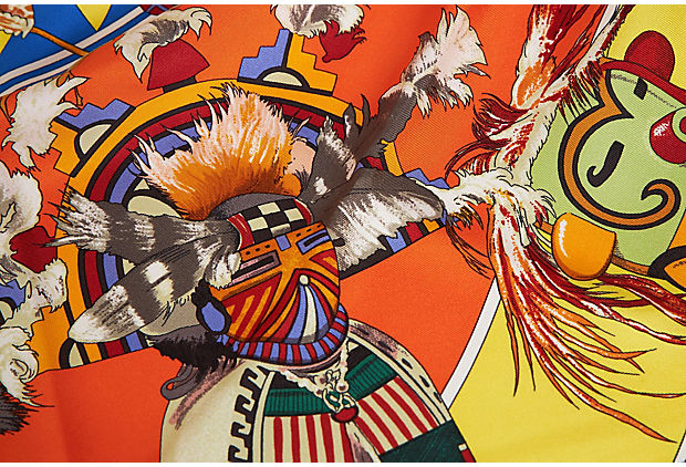 Hermès Silk Pointe Kachinas Shawl