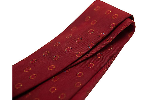 Hermès Red Silk Textured Tie w/ Box