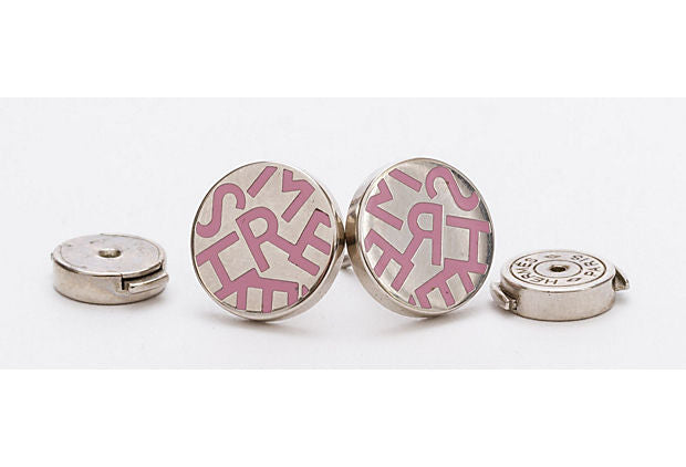 Hermes Mini Pierced Pink Round Earrings