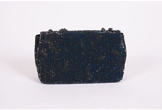 Chanel Mint Coco Cuba Sequins Bag Blue