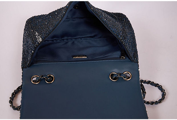 Chanel Mint Coco Cuba Sequins Bag Blue