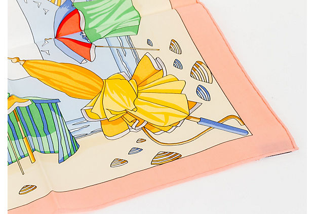 Hermès "Charmes Des Plages" Cotton Scarf