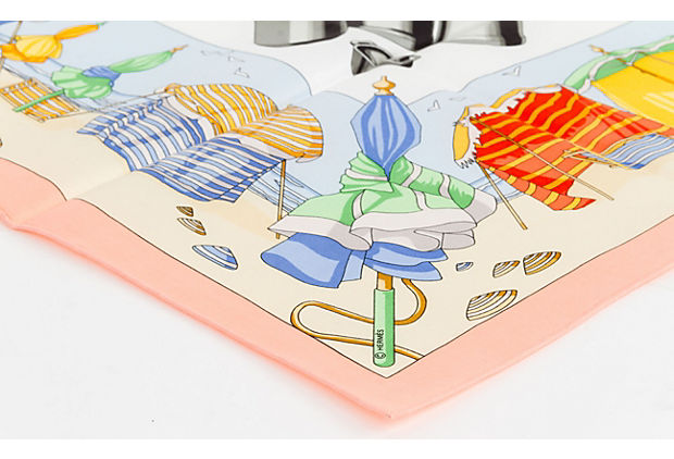Hermès "Charmes Des Plages" Cotton Scarf