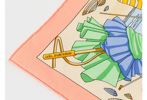 Hermès "Charmes Des Plages" Cotton Scarf