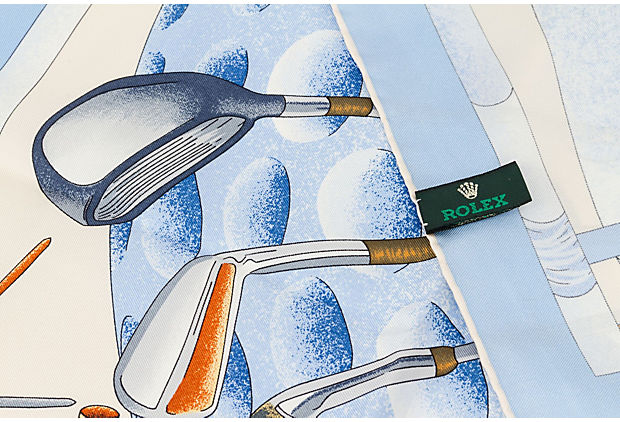 Rolex Golf Clubs Celeste Silk Scarf