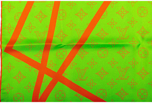 Vuitton LIm.Ed. Fluo Green Silk Scarf