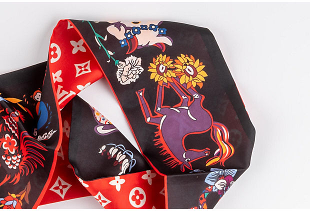 New Vuitton Monogram Animals Silk Twily