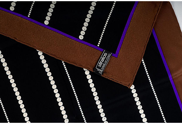 Valentino Vintage Silk Jewel Scarf