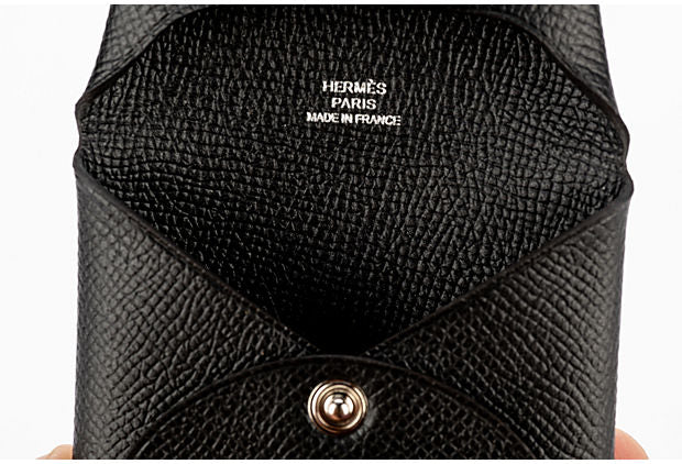 Hermès Black Epsom Coin Case