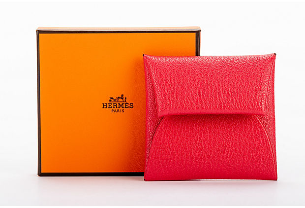 Hermès Rouge Pivoine Chevre Coin Case BN