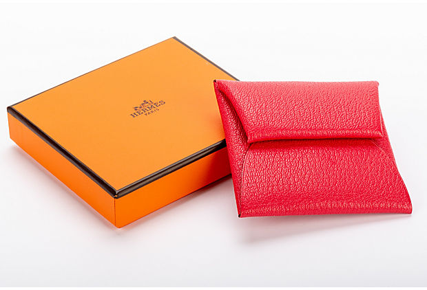 Hermès Rouge Pivoine Chevre Coin Case BN