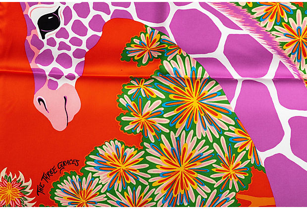 Hermès "Giraffes" Silk Scarf