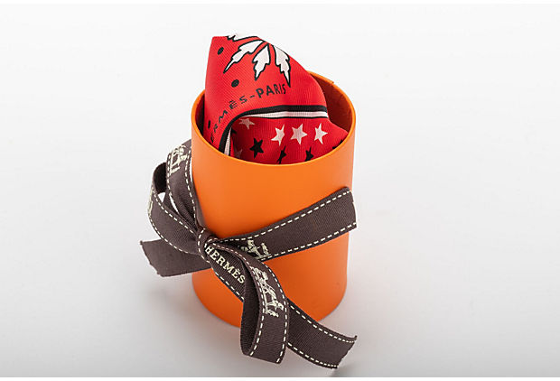 Hermes Red Guepards Silk Twilly BNIB